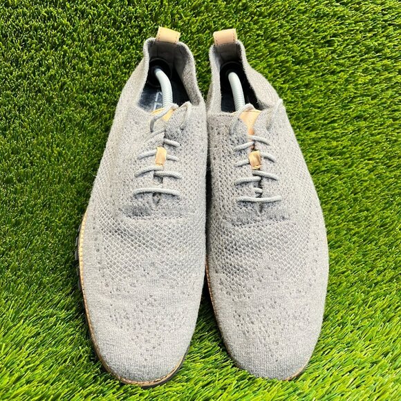 Cole Haan Zerogrand Stitchlite Mens Size 12 Gray Classic Wingtip Oxford Shoes main image 10